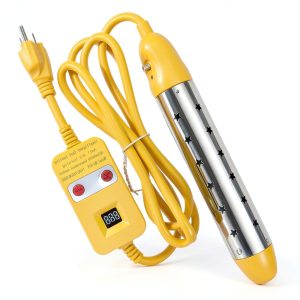 1500W Electric Submersible Water Heater with Stainless Steel Guard Cover, Portable Bucket Heater to Heat 5 Gallons of Water in Minutes-0