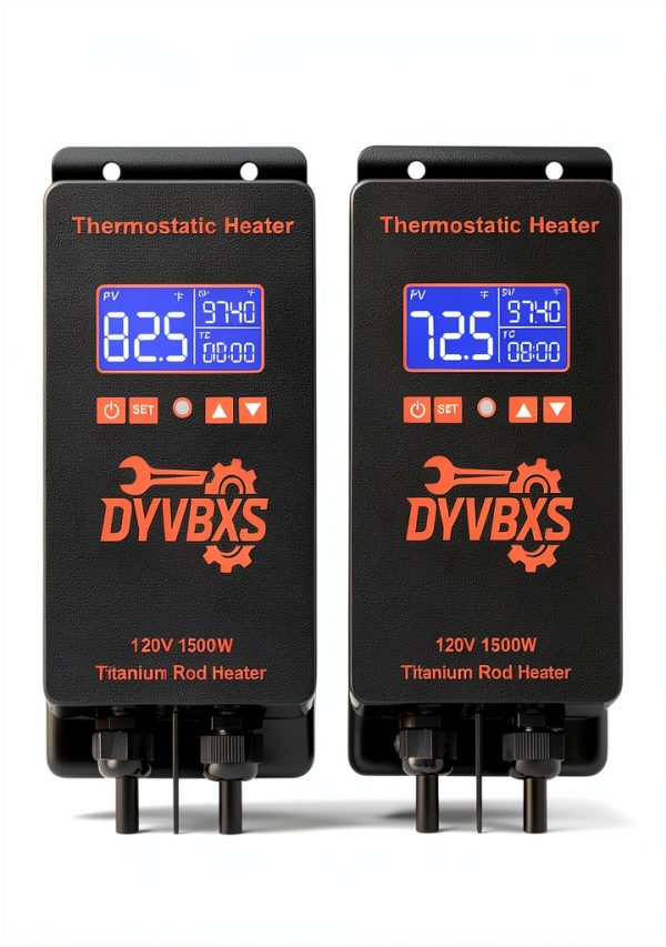 1500W Immersion Water Heater, Fully Submersible Portable Electric Heater with Digital Temperature Controller and Sensor for Bathtub Pool Hot Tub Bucket Stock Tank Cattle Trough-4