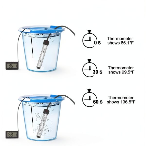 Senduzll 2000W Immersion Water Heater Portable Bucket Heater Stainless-5